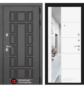 Входная дверь Нью-Йорк с Зеркалом 19 - Белый софт