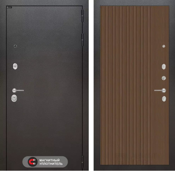 Входная дверь SILVER 29 - Дуб кантри темный | Металл с покрытием 