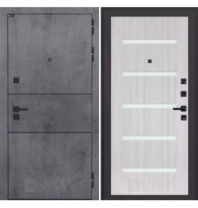 Входная дверь INFINITY 01 - Сандал белый, стекло белое