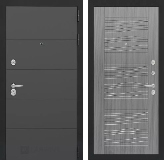 Входная дверь ART 06 - Сандал серый | Современная декоративная MDF панель 10 мм, цвет 