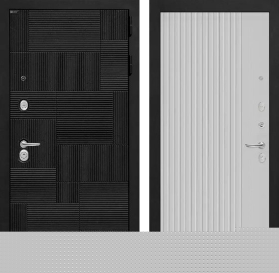 Входная дверь PAZL 29 - Белый рельеф софт | Современная MDF панель 10 мм, цвет 