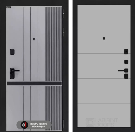 Входная дверь SKYLAB 13 - Грей софт | Фрезерованная МДФ панель 10 мм, цвет 