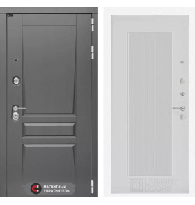 Входная дверь Платинум 30 - Белый рельеф софт