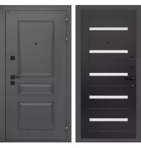 Входная дверь Орлеан 01 - Венге, стекло белое