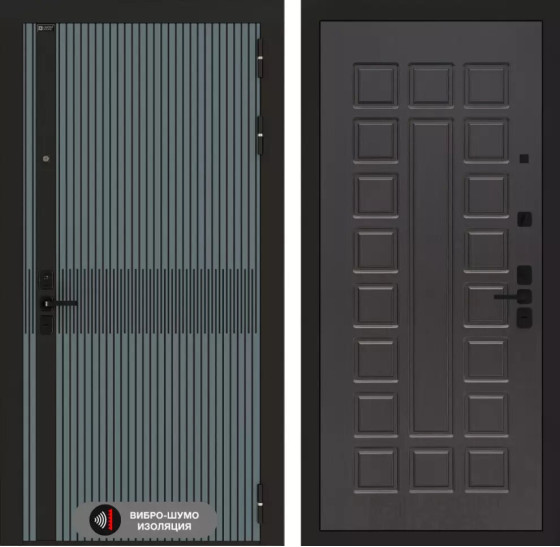 Входная дверь ISSIDA 04 - Венге | Фрезерованная МДФ панель 10 мм, цвет 