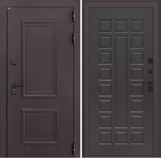 Входная дверь Полярис лайт 04 - Венге | Металлическая отделка методом давления на полотне, 960х2050 мм (внешний 1130х2130 мм), 880х2050 мм (внешний 1050х2130 мм)