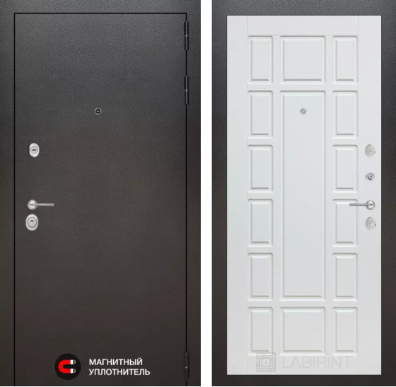 Входная дверь SILVER 12 - Белое дерево | Металл с покрытием 