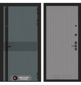 Входная дверь ISSIDA 29 - Серый рельеф софт