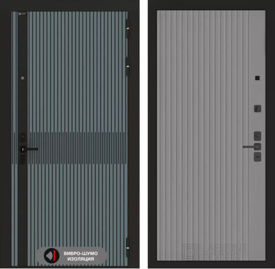 Входная дверь ISSIDA 29 - Серый рельеф софт | Фрезерованная МДФ панель 10 мм, цвет 