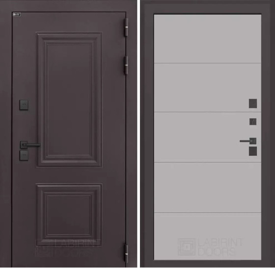 Входная дверь Полярис лайт 13 - Грей софт | Металлическая отделка методом давления на полотне, 960х2050 мм (внешний 1130х2130 мм), 880х2050 мм (внешний 1050х2130 мм)