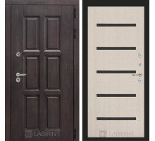 Входная дверь Лондон 01 - Беленый дуб, стекло черное