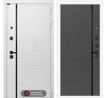 Входная дверь ROYAL 22 - Графит софт, черная вставка