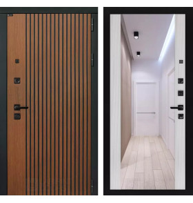 Входная дверь STORM с Зеркалом Максимум - Сандал белый