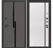 Входная дверь CARBON 22 - Белый софт, черная вставка