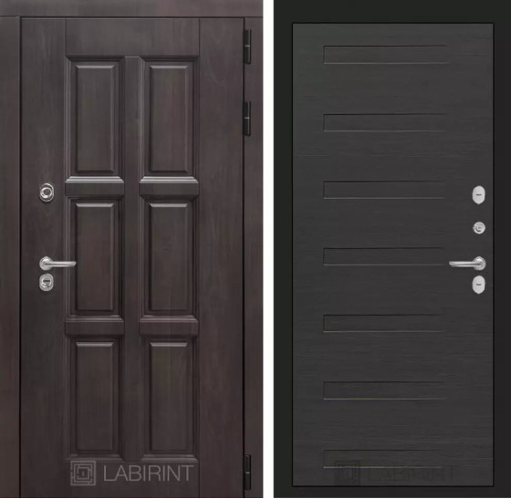 Входная дверь Лондон 14 - Эковенге поперечный | Влагостойкая MDF панель 16 мм с наличниками, цвет Винорит 