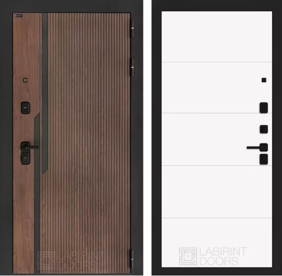 Входная дверь KARMINA 13 - Белый софт | Фрезерованная МДФ панель 10 мм, цвет 