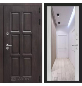 Входная дверь Лондон с зеркалом Максимум - Сандал белый