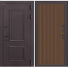 Входная дверь Полярис лайт 29 - Дуб кантри темный | Металлическая отделка методом давления на полотне, 960х2050 мм (внешний 1130х2130 мм), 880х2050 мм (внешний 1050х2130 мм)