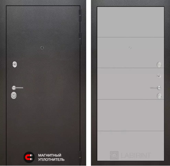 Входная дверь SILVER 13 - Грей софт | Металл с покрытием 