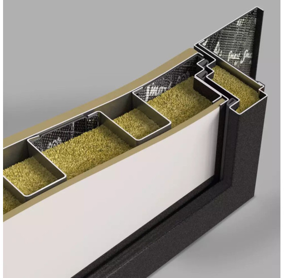 Входная дверь EVOLAB с зеркалом тонированным Максимум - Черный кварц | Фрезерованная МДФ панель 10 мм, цвет 