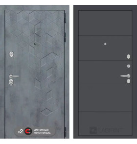 Входная дверь Бетон 13 - Графит софт
