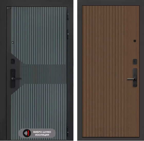 Входная дверь Смартлаб 29 - Дуб кантри темный | Фрезерованная МДФ панель 10 мм, цвет 