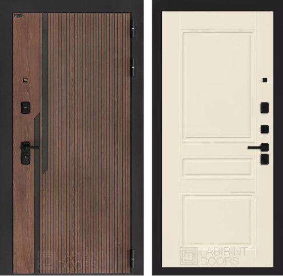 Входная дверь KARMINA 03 - Крем софт | Фрезерованная МДФ панель 10 мм, цвет 