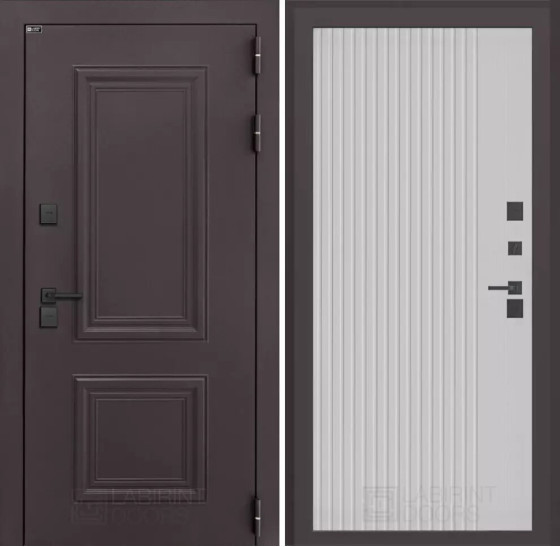 Входная дверь Полярис лайт 29 - Белый рельеф софт | Металлическая отделка методом давления на полотне, 960х2050 мм (внешний 1130х2130 мм), 880х2050 мм (внешний 1050х2130 мм)