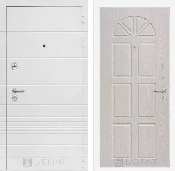 Входная дверь Трендо 15 - Алмон 25 | Декоративная MDF панель 10 мм с фрезерованным наличником, цвет 