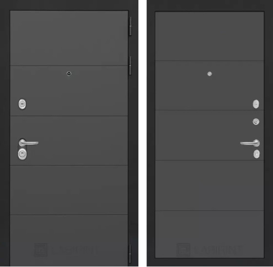 Входная дверь ART 13 - Графит софт | Современная декоративная MDF панель 10 мм, цвет 