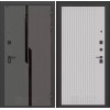 Входная дверь CARBON 29 - Белый рельеф софт | Декоративная MDF панель 10 мм с черным стеклом фацет, цвет 