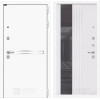 Входная дверь Лайн WHITE с Зеркалом 32 тонированным - Белый рельеф софт | Металл с покрытием 