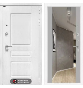 Входная дверь VERSAL с Зеркалом Максимум - Грей софт