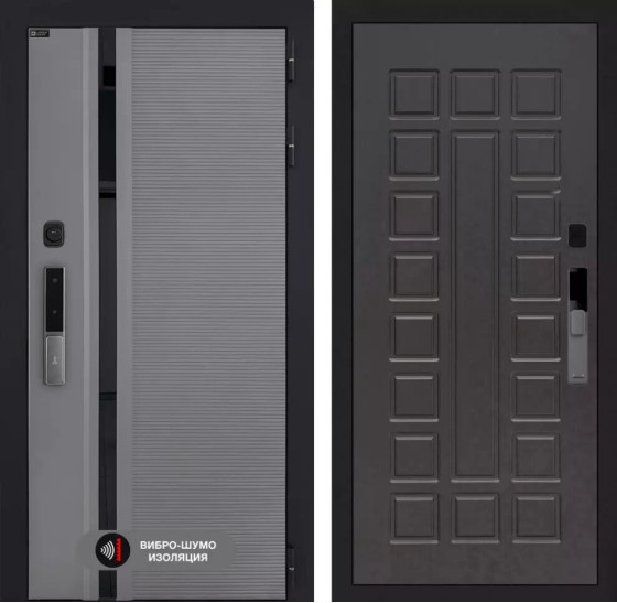 Входная дверь Пиано Смарт 2.0 панель 04 - Венге | Фрезерованная МДФ панель 10 мм, цвет 