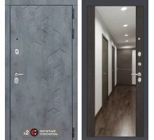 Входная дверь Бетон с зеркалом Максимум - Венге