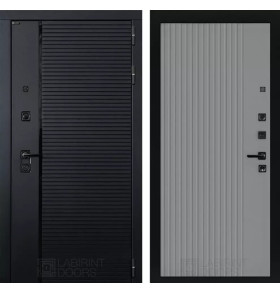 Входная дверь PIANO 29 - Серый рельеф софт