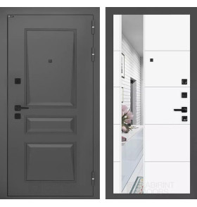 Входная дверь Орлеан с Зеркалом 19 - Белый софт