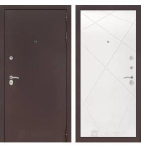 Входная дверь CLASSIC антик медный 24 - Белый софт