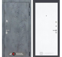 Входная дверь Бетон 07 - Белое дерево