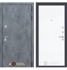 Входная дверь Бетон 07 - Белое дерево