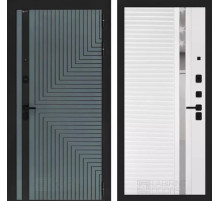 Входная дверь CREDOR 31 - Белый софт, зеркальная вставка с тонировкой