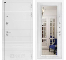 Входная дверь Трендо с зеркалом Фацет - Белый софт