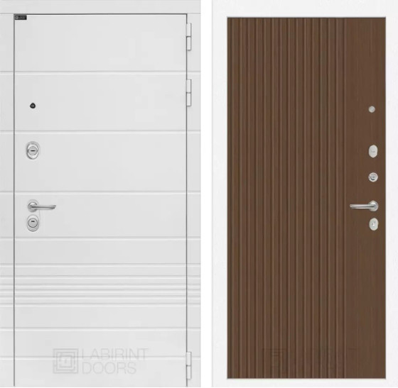 Входная дверь Трендо 29 - Дуб кантри темный | Декоративная MDF панель 10 мм с фрезерованным наличником, цвет 