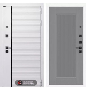 Входная дверь ROYAL 30 - Серый рельеф софт