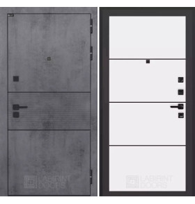 Входная дверь INFINITY 25 - Белый софт, черный молдинг