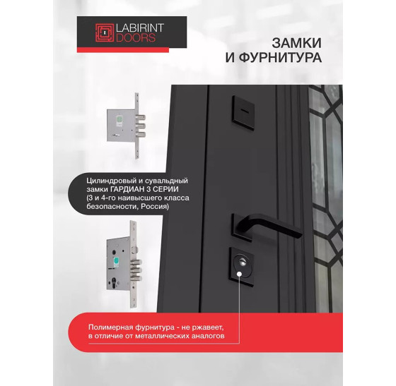 Входная дверь Имперо со стеклом и терморазрывом | Металлическая отделка методом давления на полотне, 960х2050 мм (внешний 1130х2130 мм), 880х2050 мм (внешний 1050х2130 мм)