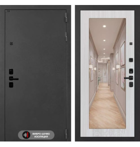 Входная дверь ACUSTICLAB с Зеркалом 18 - Сандал белый