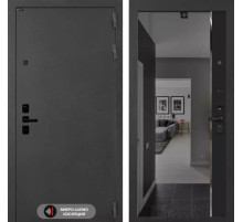 Входная дверь ACUSTICLAB с зеркалом Панорама с тонировкой - Черный кварц