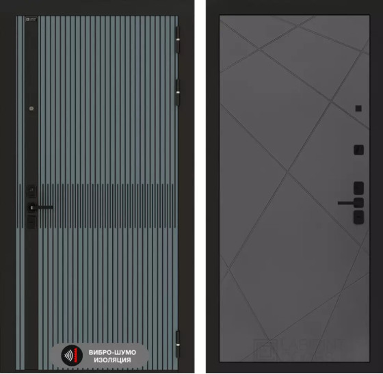 Входная дверь ISSIDA 24 - Графит софт | Фрезерованная МДФ панель 10 мм, цвет 