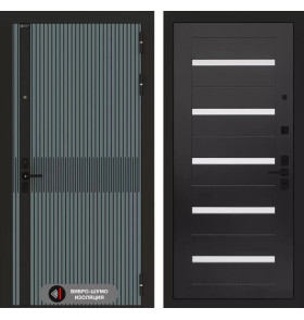 Входная дверь ISSIDA 01 - Венге, стекло белое